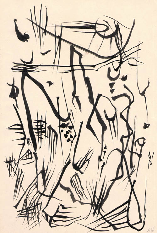 Wolfgang Paalen - Untitled (Automatic Drawing) - c.1950 ink on paper